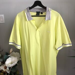 Boss Neon Yellow Polo with Grey Trim